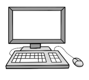 ein Computer mit einem Monitor, einer Tastatur und einer Maus