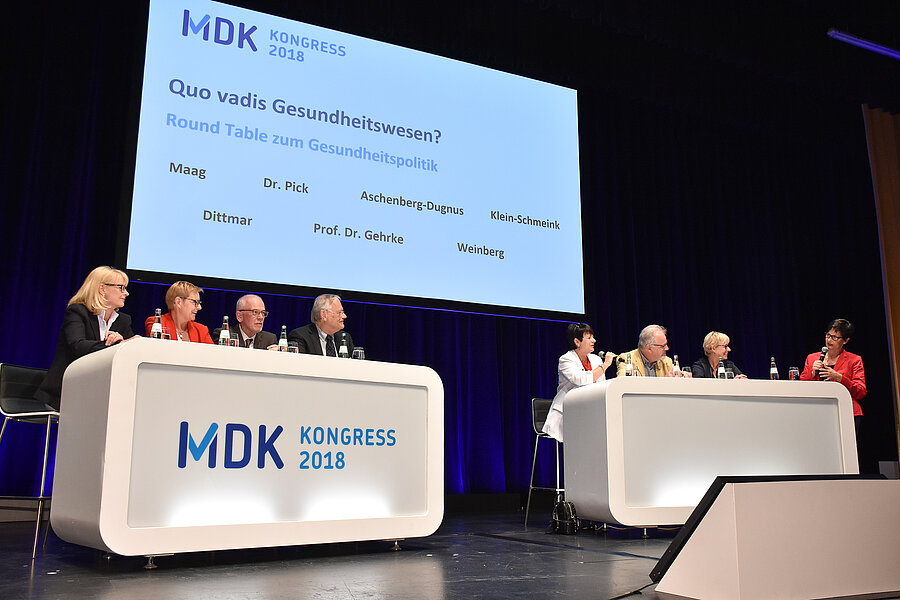 Maag (CDU), Dittmar (SPD), Dr. Pick, Prof. Dr. Gehrke (AfD), Aschenberg-Dugnus (FDP), Weinberg (Die Linke), Klein-Schmeink (B90/Grüne)