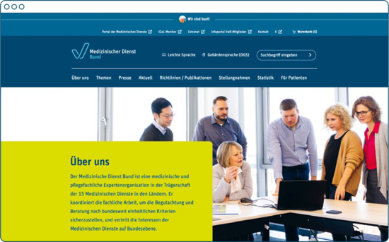 Gro&szlig;ansicht: Screenshot der Startseite www.md-bund.de